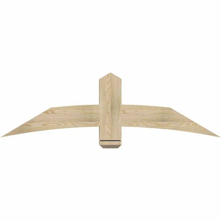 Ekena Millwork Bellingham Rough Sawn Timber Gable Bracket, Douglas Fir, 60"W x 17"H x 4"D x 6"F, 7/12 Pitch GBW060X17X0406BEL00RDF